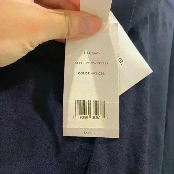 NWT Vince Women's Belted Linen Jacket Sz 3XL in navy - Picture 5 of 6